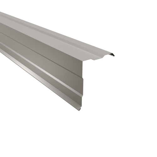 Ortgangwinkel gesickt Typ 3 | 90° | SONDERKANTTEIL | Stahl 0,50 mm | 25 µm Polyester | RAL 7035 Lichtgrau #1