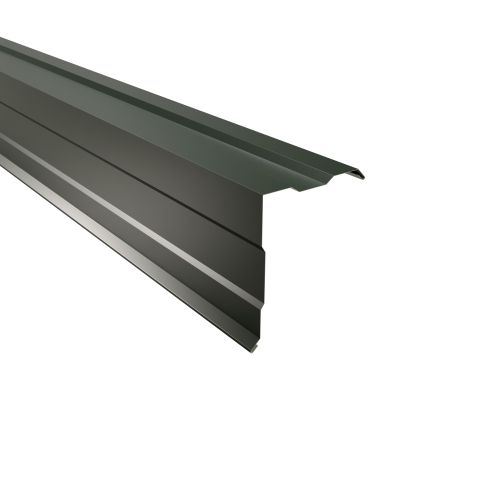 Ortgangwinkel gesickt Typ 3 | 90° SONDERKANTTEIL | Stahl 0,75 mm | 25 µm Polyester  | RAL 6020 Chromoxidgrün Ortgangwinkel gesickt Typ 3 | 90°