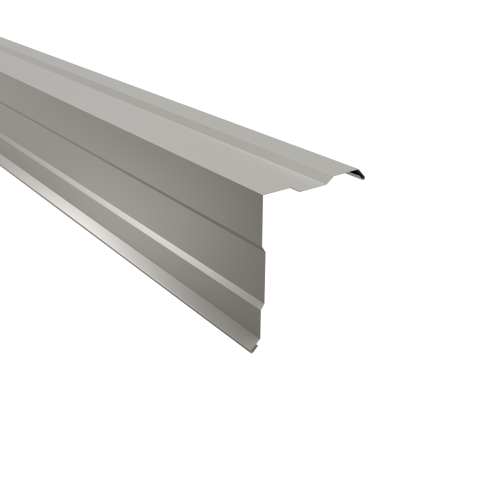 Ortgangwinkel gesickt Typ 3 | 90° SONDERKANTTEIL | Stahl 0,75 mm | 25 µm Polyester  | RAL 9006 Weißaluminium Ortgangwinkel gesickt Typ 3 | 90° | SONDERKANTTEIL | Stahl 0,75 mm | 25 µm Polyester  | RAL 9006 Weißaluminium #1