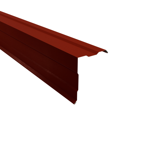 Ortgangwinkel gesickt Typ 3 | 90° SONDERKANTTEIL | Stahl 0,50 mm | 35 µm Mattpolyester | 29 Rot Ortgangwinkel gesickt Typ 3 | 90°