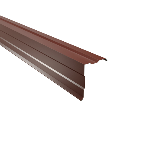 Ortgangwinkel gesickt Typ 4 | 90° SONDERKANTTEIL | Stahl 0,50 mm | 25 µm Polyester | RAL 8012 Rotbraun Ortgangwinkel gesickt Typ 4 | 90°