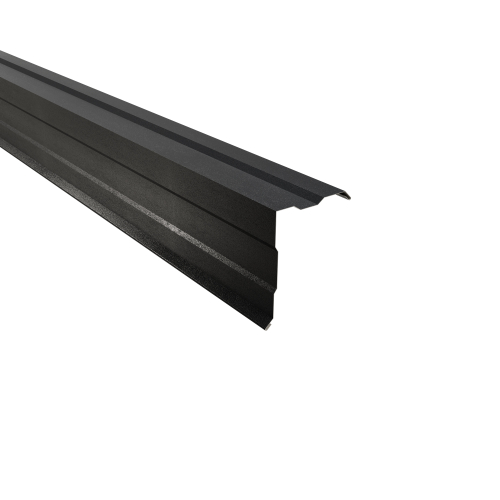 Ortgangwinkel gesickt Typ 4 | 90° SONDERKANTTEIL | Stahl 0,50 mm | 35 µm Mattpolyester | 23 Dunkelgrau Ortgangwinkel gesickt Typ 4 | 90°