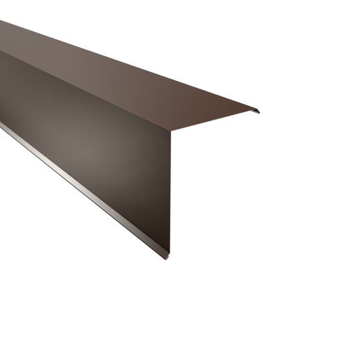 Ortgangwinkel Typ 10 | 90° SONDERKANTTEIL | Stahl 0,75 mm | 25 µm Polyester | RAL 8011 Nussbraun Ortgangwinkel Typ 10 | 90°