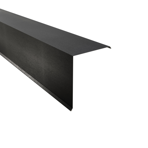 Ortgangwinkel Typ 10 | 90° SONDERKANTTEIL | Stahl 0,50 mm | 35 µm Mattpolyester | 23 Dunkelgrau Ortgangwinkel Typ 10 | 90°