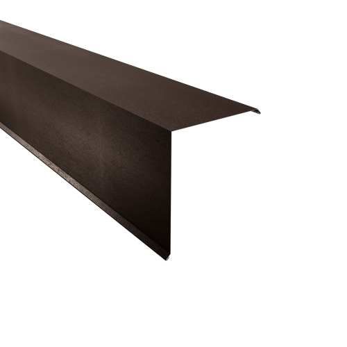 Ortgangwinkel Typ 10 | 90° | SONDERKANTTEIL | Stahl 0,50 mm | 35 µm Mattpolyester | 32 Dunkelbraun #1