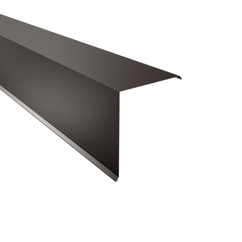 Ortgangwinkel Typ 10 | 90° SONDERKANTTEIL | Stahl 0,50 mm | 60 µm Puramid | RAL 8017 Schokoladenbraun Ortgangwinkel Typ 10 | 90°