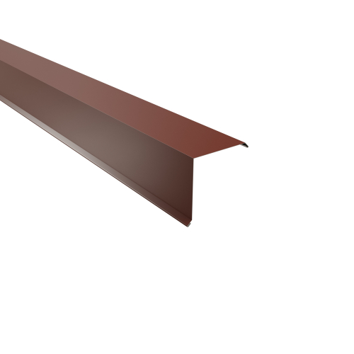 Ortgangwinkel Typ 6 | 90° | SONDERKANTTEIL | Stahl 0,63 mm | 25 µm Polyester | RAL 8012 Rotbraun #1