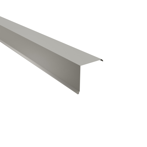 Ortgangwinkel Typ 6 | 90° | SONDERKANTTEIL | Stahl 0,63 mm | 25 µm Polyester | RAL 9006 Weißaluminium #1