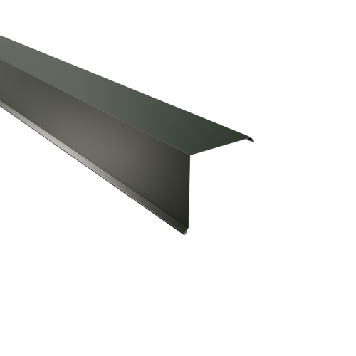 Ortgangwinkel Typ 7 | 90° | SONDERKANTTEIL | Stahl 0,63 mm | 25 µm Polyester | RAL 6020 Chromoxidgrün #1