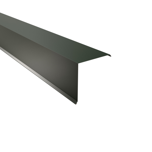 Ortgangwinkel Typ 8 | 90° SONDERKANTTEIL | Stahl 0,75 mm | 25 µm Polyester | RAL 6020 Chromoxidgrün Ortgangwinkel Typ 8 | 90°