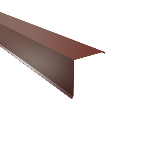 Ortgangwinkel Typ 8 | 90° SONDERKANTTEIL | Stahl 0,75 mm | 25 µm Polyester | RAL 8012 Rotbraun Ortgangwinkel Typ 8 | 90°