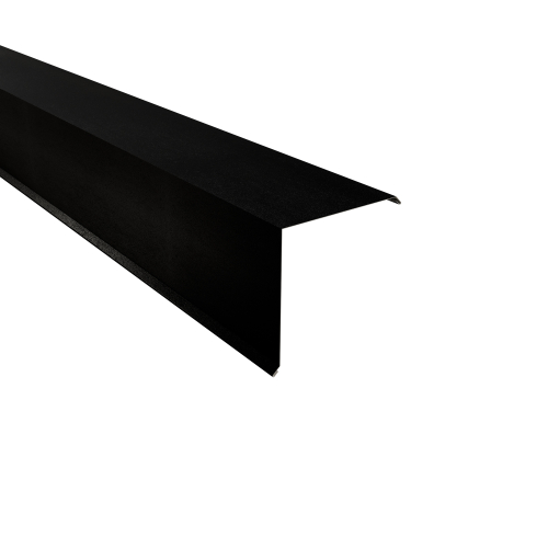 Ortgangwinkel Typ 8 | 90° SONDERKANTTEIL | Stahl 0,50 mm | 35 µm Mattpolyester | 33 Schwarz Ortgangwinkel Typ 8 | 90°