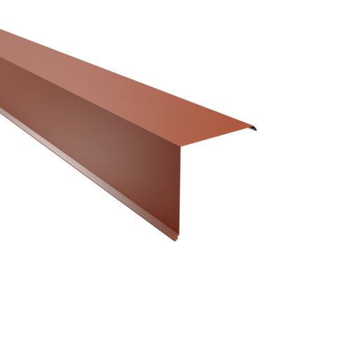 Ortgangwinkel Typ 8 | 90° SONDERKANTTEIL | Stahl 0,50 mm | 60 µm Puramid | RAL 8004 Kupferbraun Ortgangwinkel Typ 8 | 90°