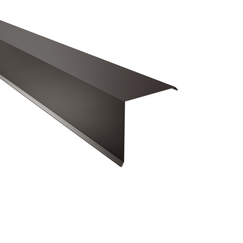 Ortgangwinkel Typ 8 | 90° SONDERKANTTEIL | Stahl 0,50 mm | 60 µm Puramid | RAL 8017 Schokoladenbraun Ortgangwinkel Typ 8 | 90°