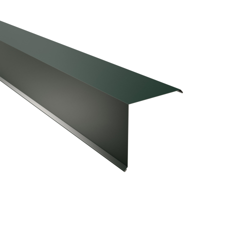 Ortgangwinkel Typ 8 | 90° SONDERKANTTEIL | Aluminium 0,70 mm | 25 µm Polyester | RAL 6005 Moosgrün Ortgangwinkel Typ 8 | 90°
