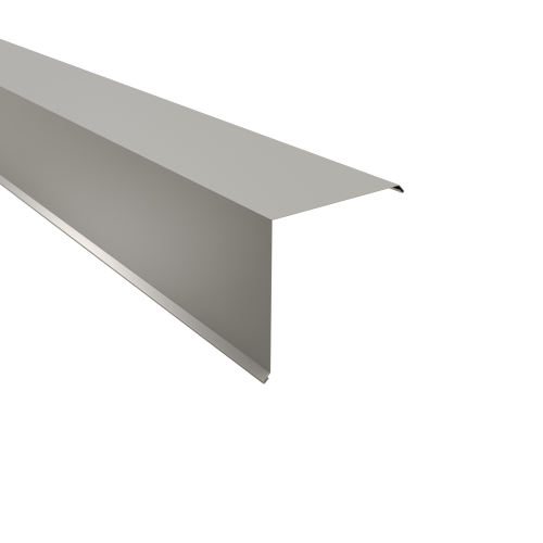 Ortgangwinkel Typ 9 | 90° | SONDERKANTTEIL | Stahl 0,63 mm | 25 µm Polyester | RAL 9006 Weißaluminium #1