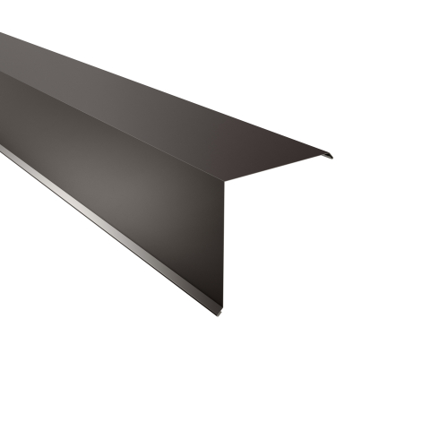 Ortgangwinkel Typ 9 | 90° | SONDERKANTTEIL | Stahl 0,75 mm | 25 µm Polyester | RAL 8017 Schokoladenbraun #1