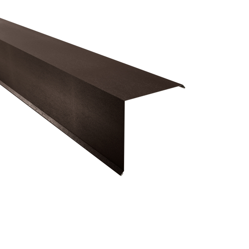Ortgangwinkel Typ 9 | 90° | SONDERKANTTEIL | Stahl 0,50 mm | 35 µm Mattpolyester | 32 Dunkelbraun #1