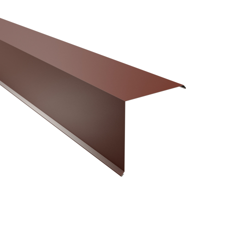 Ortgangwinkel Typ 9 | 90° SONDERKANTTEIL | Stahl 0,50 mm | 60 µm Puramid | RAL 8012 Rotbraun Ortgangwinkel Typ 9 | 90°