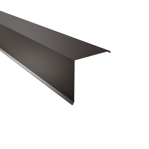 Ortgangwinkel Typ 9 | 90° SONDERKANTTEIL | Stahl 0,50 mm | 60 µm Puramid | RAL 8017 Schokoladenbraun Ortgangwinkel Typ 9 | 90°