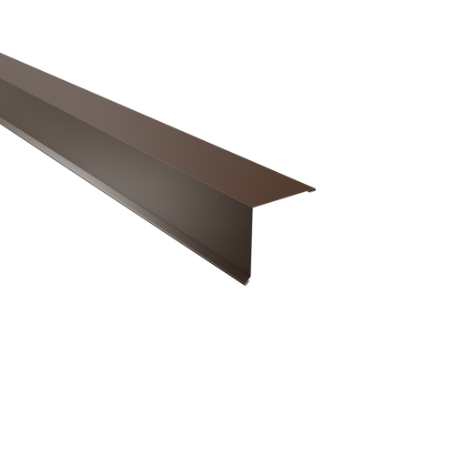 Pultabschluss Typ 1 | 90° SONDERKANTTEIL | Stahl 0,75 mm | 25 µm Polyester | RAL 8011 Nussbraun Pultabschluss Typ 1 | 90°