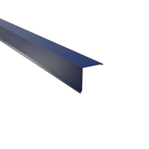 Pultabschluss Typ 2 | 85° SONDERKANTTEIL | Stahl 0,50 mm | 25 µm Polyester | RAL 5010 Enzianblau Pultabschluss Typ 2 | 85°