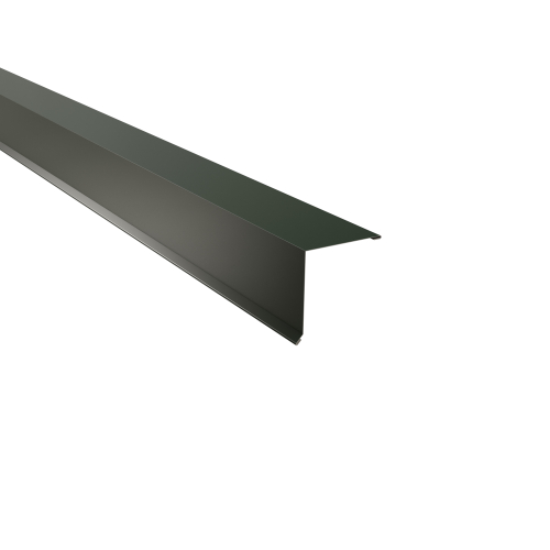 Pultabschluss Typ 2 | 85° SONDERKANTTEIL | Stahl 0,75 mm | 25 µm Polyester | RAL 6020 Chromoxidgrün Pultabschluss Typ 2 | 85°