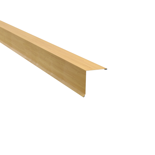 Pultabschluss Typ 3 | 80° SONDERKANTTEIL | Stahl 0,50 mm | 35 µm Strukturpolyester | Holzoptik Ahorn Pultabschluss Typ 3 | 80°