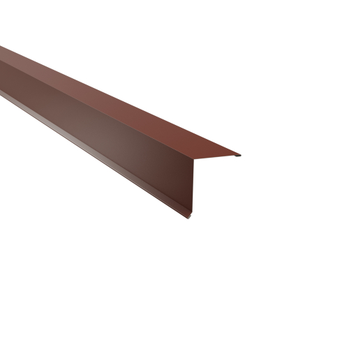 Pultabschluss Typ 3 | 80° SONDERKANTTEIL | Stahl 0,50 mm | 60 µm Puramid | RAL 8012 Rotbraun Pultabschluss Typ 3 | 80°