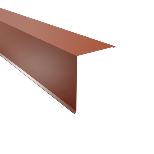 Pultabschluss Typ 4 | 90° SONDERKANTTEIL | Stahl 0,50 mm | 25 µm Polyester | RAL 8004 Kupferbraun Pultabschluss Typ 4 | 90°