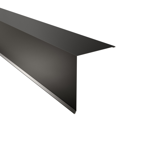 Pultabschluss Typ 4 | 90° SONDERKANTTEIL | Stahl 0,50 mm | 25 µm Polyester | RAL 9005 Tiefschwarz Pultabschluss Typ 4 | 90°