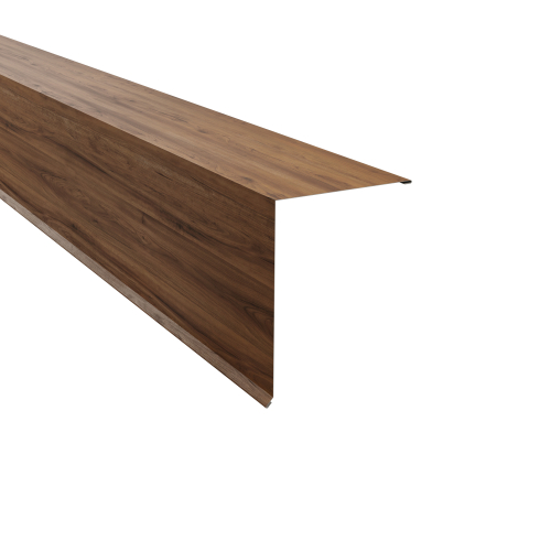 Pultabschluss Typ 5 | 85° SONDERKANTTEIL | Stahl 0,50 mm | 35 µm Strukturpolyester | Holzoptik Eiche Pultabschluss Typ 5 | 85°