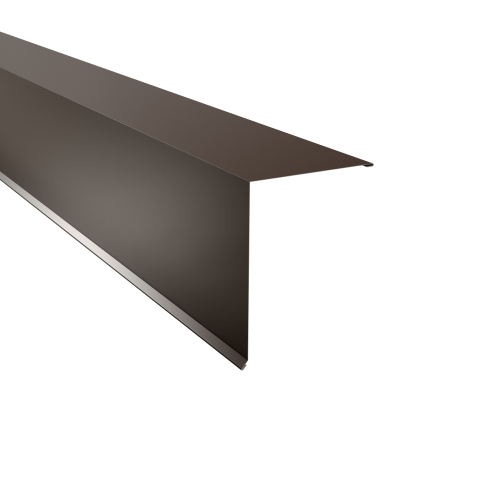 Pultabschluss Typ 5 | 85° SONDERKANTTEIL | Stahl 0,50 mm | 25 µm Polyester | RAL 8014 Sepiabraun Pultabschluss Typ 5 | 85°