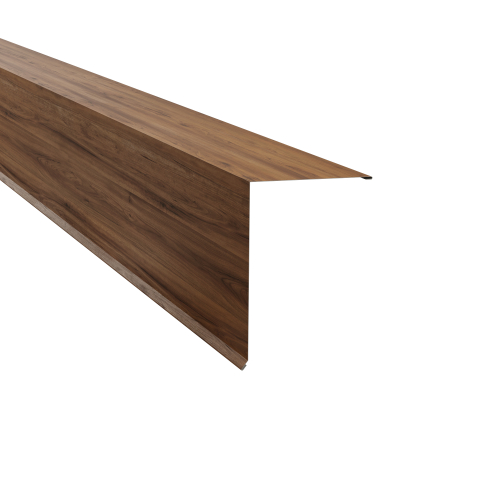 Pultabschluss Typ 6 | 80° SONDERKANTTEIL | Stahl 0,50 mm | 35 µm Strukturpolyester | Holzoptik Eiche Pultabschluss Typ 6 | 80°