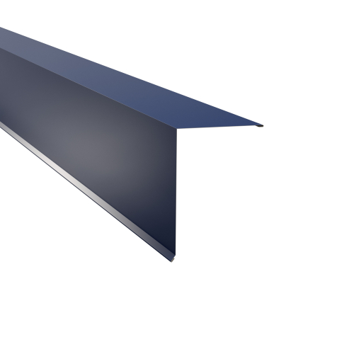 Pultabschluss Typ 6 | 80° SONDERKANTTEIL | Stahl 0,50 mm | 25 µm Polyester | RAL 5010 Enzianblau Pultabschluss Typ 6 | 80°