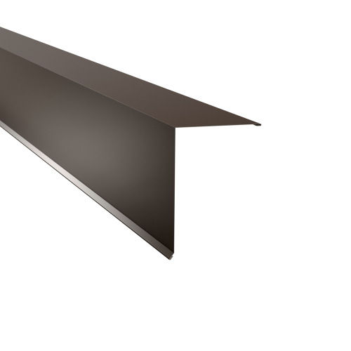 Pultabschluss Typ 6 | 80° SONDERKANTTEIL | Stahl 0,50 mm | 25 µm Polyester | RAL 8014 Sepiabraun Pultabschluss Typ 6 | 80°