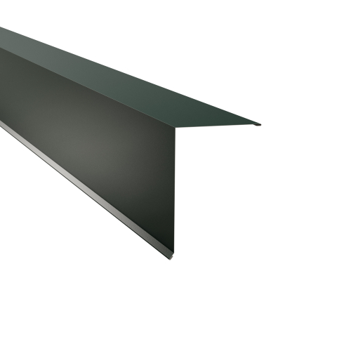 Pultabschluss Typ 6 | 80° SONDERKANTTEIL | Stahl 0,50 mm | 60 µm Puramid | RAL 6005 Moosgrün Pultabschluss Typ 6 | 80°