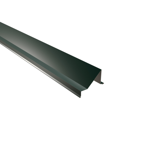 Schneefangblech als Prallblech SONDERKANTTEIL | Aluminium 0,70 mm | 25 µm Polyester | RAL 6005 Moosgrün Schneefangblech als Prallblech