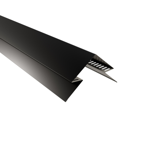 Selbstentlüftender First 2000 mm | Stahl 0,50 mm | 25 µm Polyester | RAL 9005 Tiefschwarz Selbstentlüftender First | 2000 mm | Stahl 0,50 mm | 25 µm Polyester | RAL 9005 Tiefschwarz #1