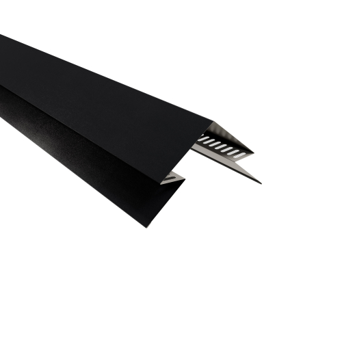 Selbstentlüftender First 2000 mm | Stahl 0,50 mm | 35 µm Mattpolyester | 23 Dunkelgrau Selbstentlüftender First