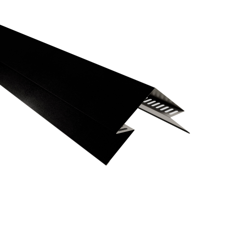 Selbstentlüftender First 2000 mm | Stahl 0,50 mm | 35 µm Mattpolyester | 33 Schwarz Selbstentlüftender First