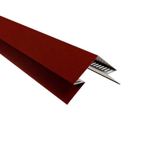 Selbstentlüftender First 2000 mm | Stahl 0,50 mm | 80 µm Shimoco | RAL 3009 Oxidrot Selbstentlüftender First