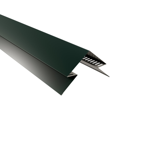 Selbstentlüftender First 2000 mm | Aluminium 0,70 mm | 25 µm Polyester | RAL 6005 Moosgrün Selbstentlüftender First