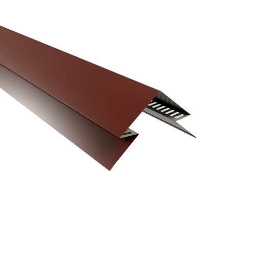 Selbstentlüftender First 2000 mm | Aluminium 0,70 mm | 25 µm Polyester | RAL 8012 Rotbraun Selbstentlüftender First
