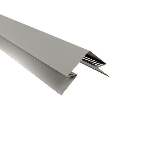 Selbstentlüftender First | 2000 mm | Aluminium 0,70 mm | 25 µm Polyester | RAL 9006 Weißaluminium #1