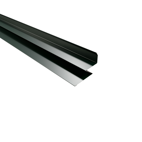 Selbstentlüftender Wandanschluss 2000 mm | Stahl 0,50 mm | 60 µm Puramid | RAL 6005 Moosgrün Selbstentlüftender Wandanschluss