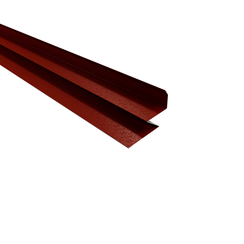 Selbstentlüftender Wandanschluss 2000 mm | Stahl 0,50 mm | 80 µm Shimoco | RAL 3009 Oxidrot Selbstentlüftender Wandanschluss