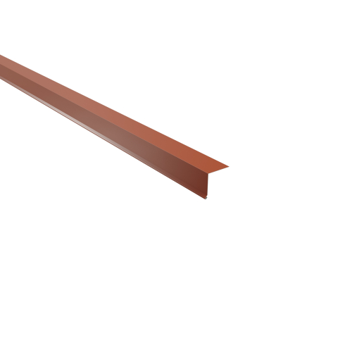 Traufenblech | 90° 2000 mm | Stahl 0,50 mm | 25 µm Polyester | RAL 8004 Kupferbraun Traufenblech | 90°