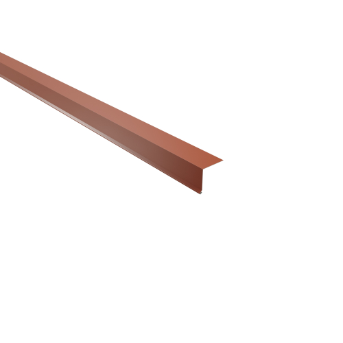 Traufenblech Typ 2 | 95° | SONDERKANTTEIL | Stahl 0,63 mm | 25 µm Polyester | RAL 8004 Kupferbraun #1