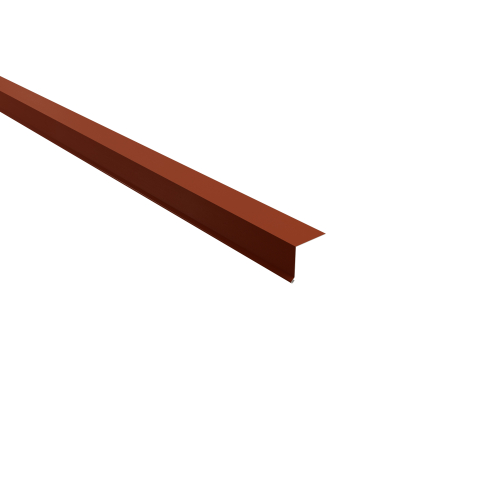 Traufenblech Typ 2 | 95° SONDERKANTTEIL | Stahl 0,50 mm | 35 µm Mattpolyester | 75 Ziegelrot Traufenblech Typ 2 | 95°